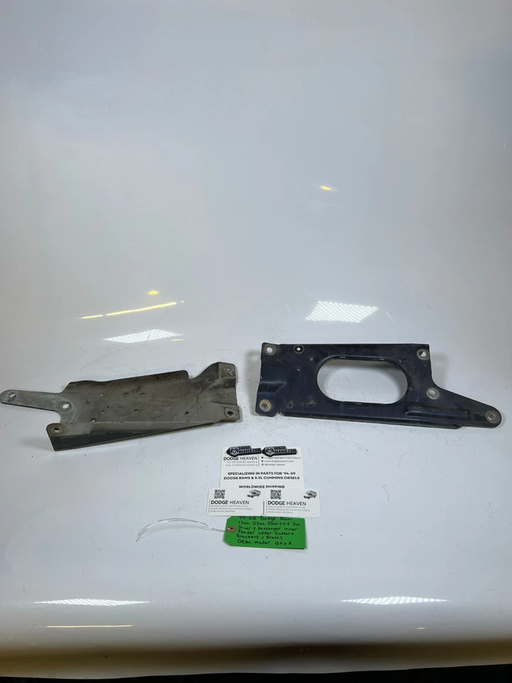 Soportes de soporte superior para guardabarros interior diestro y derecho Dodge Ram 1500-3500 1994-2002 OEM Foto 2 de 4