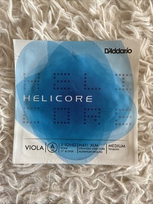 D'Addario Helicore Series Viola A String 17+ Extra Long Scale H411 XLM