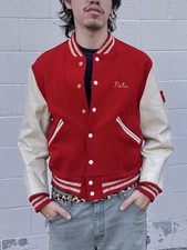 True Vintage 60  s Butwin Wool Leather Varsity Letterman Jacket