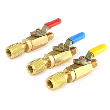 Pack of 3 Efficient Ball Valves for Air Conditioning Refrigerants Management