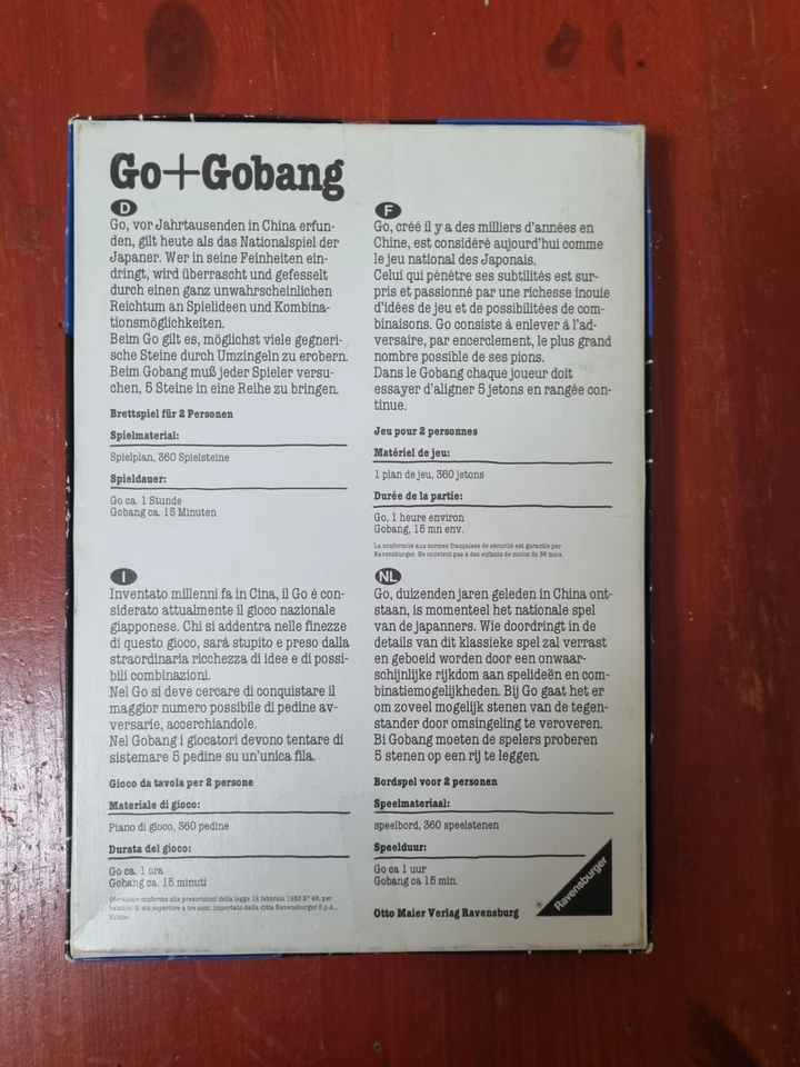 Go & Gobang, schönes Strategie Spiel von Ravensburger von 1987 - Bild 3 von 4