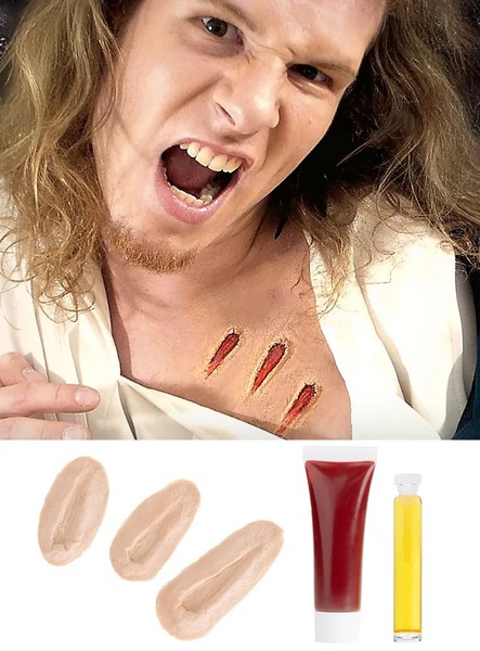 Klauenwunde - Horror Make-Up Wunde FüR Halloween, Larp Und Mottoparty-image