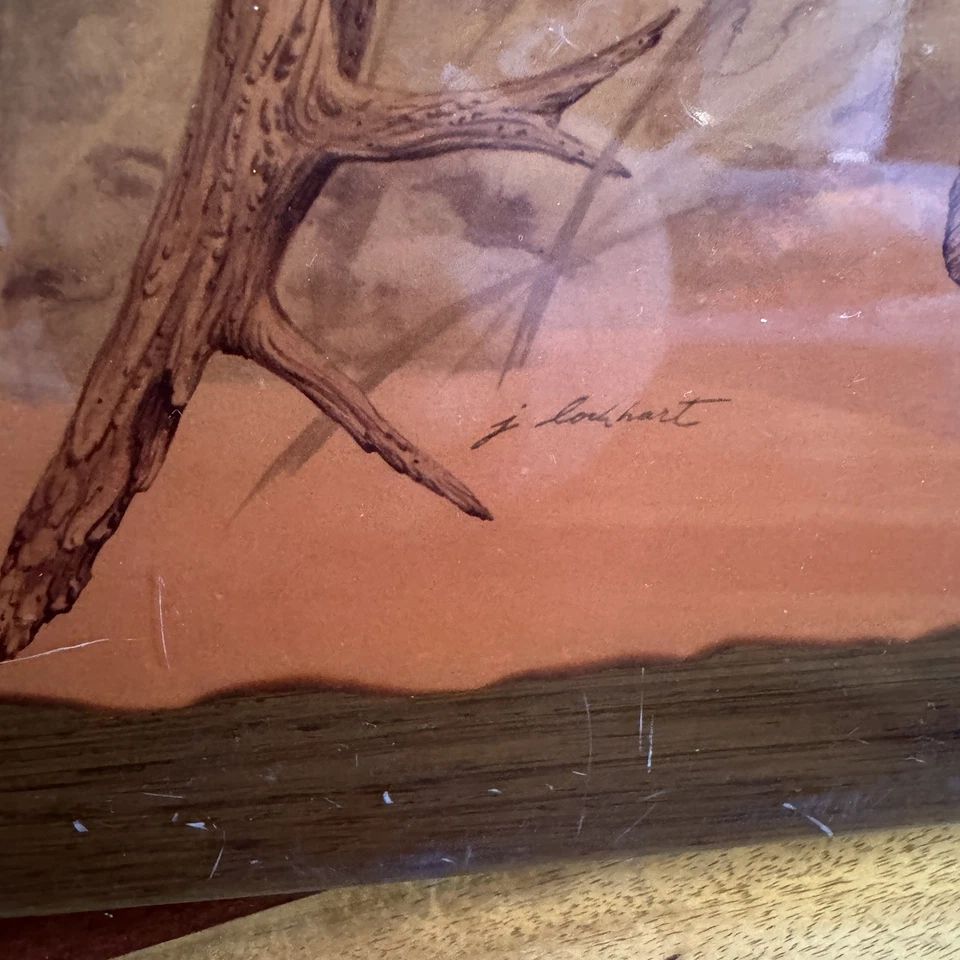 J Lockhart Signed Walleye Lacquered Plague Wall Hanger Cottage Farm Man Cave - Image 4 of 4