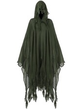 Grim Reaper Costume Hooded Cloak for Adults - Halloween Cosplay Medieval Cape
