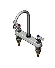T S Brass B-1142-XS 8" Deck Mount Workboard Faucet w/ 6" Swing Gooseneck