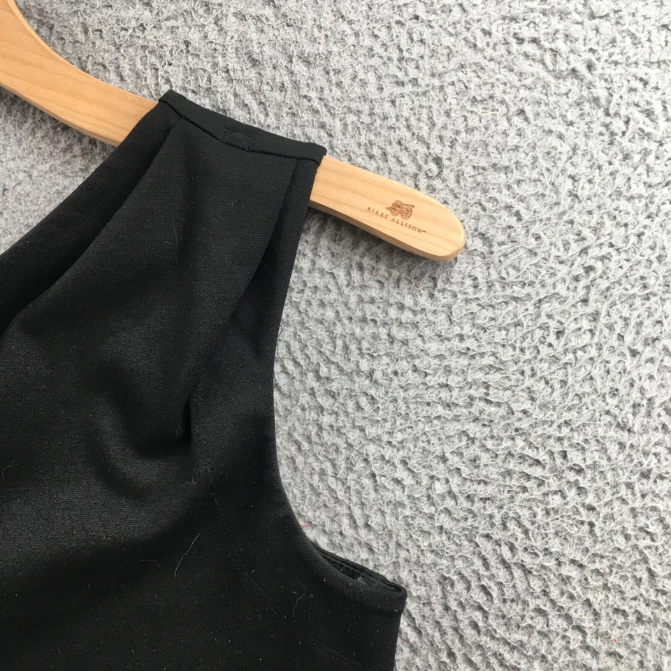 Mini vestido feminino BCBGeneration gola assimétrica M preto pulôver sem mangas - Imagem 4 de 4