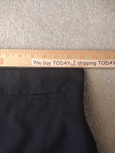 Banana Republic Woman 00P Petite Pencil Black Slids Wool Skirt Work Business - Picture 3 of 8