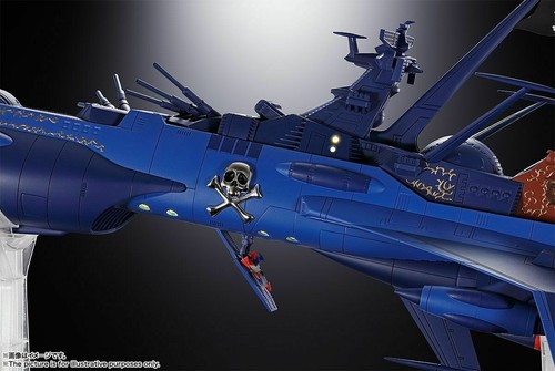 Space Pirate Captain Harlock GX-93 Pirate Battleship Arcadia Soul of Chogokin - Foto 8 di 9