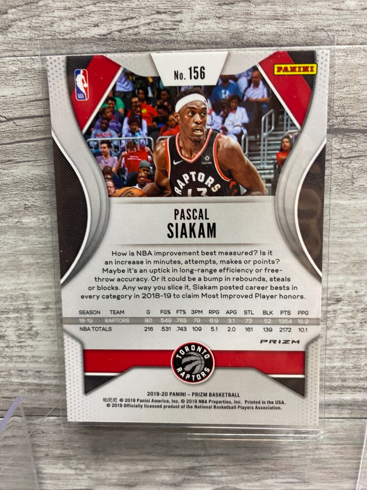 2019-20 Panini Prizm #156 PASCAL SIAKAM Purple Wave Prizm SP 
