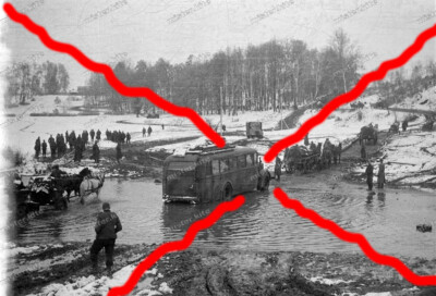 Negativ-Rollbahn-nach-Moskau-Russland-252. Inf.-Div.-Omnibus-November-1941-1