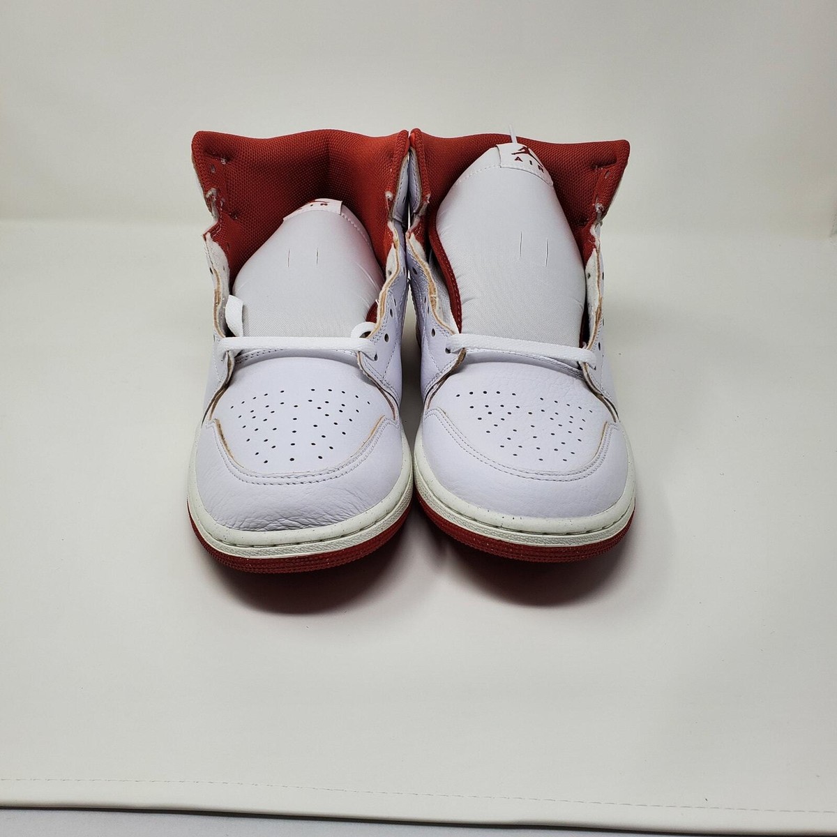 Nike Air Jordan 1 Mid SE Shoes Dune Red White FJ3458-160 Men's Sz