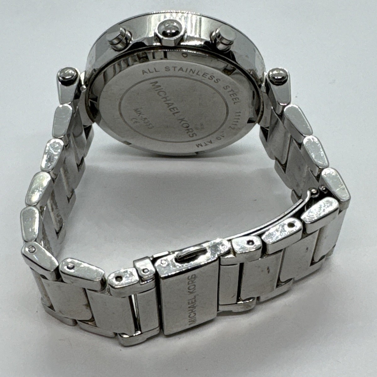 Michael Kors MK5353 Womens Silver Stainless Steel Analog Dial Wrist Watch JNA596 Michael Kors MK5353 Parker Silver Chronograph Stainless  main image 4