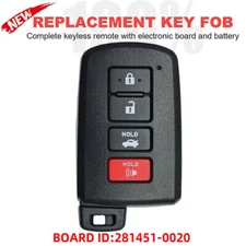 FITS Toyota Avalon Camry Corolla Smart Prox Remote Key Fob HYQ14FBA 281451-0020
