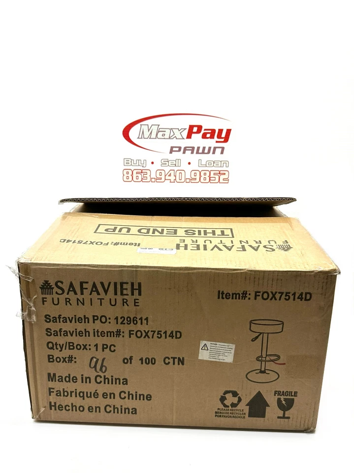 Safavieh JUDE BARSTOOL, 2172729965 FOX7514D - Image 4 of 4