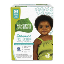 Seventh Generation Free Clear Wipes Baby Sensitive Skin 504-Count Aloe Vera