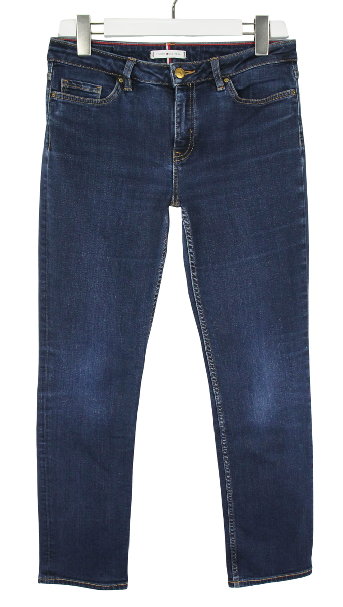 TOMMY HILFIGER Rome Straight Fit Jeans Women's W29/~L27 Whiskers