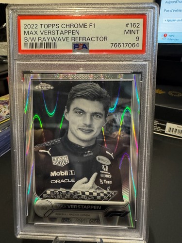 Max Verstappen 2022 Topps Chrome F1 Formule 1 réfracteur RayWave #162