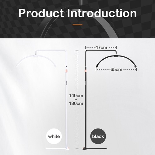Andoer Half-Moon Floor Fill Lamp LED Flash Light Tattoo Beauty Salon Live G7Q2 - Picture 5 of 13