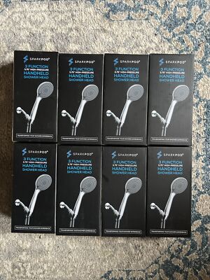 8 Showerhead By Spark Pod three function 3.75 high-pressure handheld showerhead