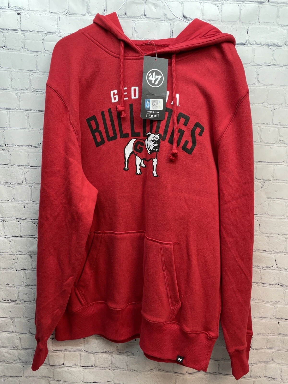 VETEMENTS Felpa con cappuccio Georgia Bulldogs 47 marca da uomo rossa taglia large