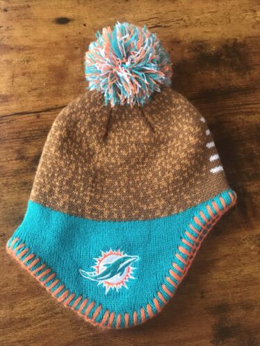Miami Dolphins Football Infant Hat Beanie Cap Pom NFL Team Apparel* FREE SHIP*