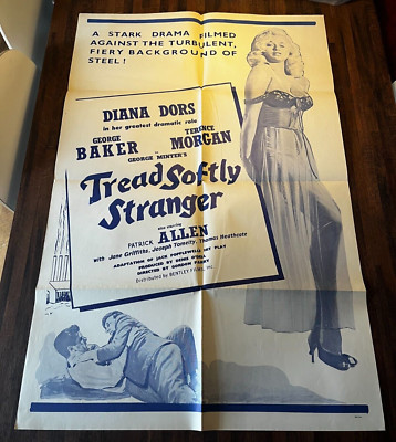 Original Vintage one sheet movie poster ''Tread Softly Stranger'' 1958 Diana Dors