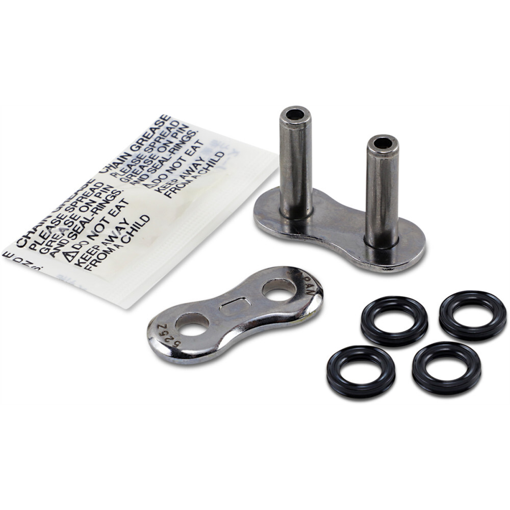 EK ZVX3 Rivet Master Link - 530 Pitch Motorcycle Chain Link (Black)