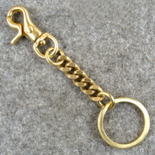 Solid Brass Key Chain Holder Keyrings Bag Wallet Chain Keychains With Snap Hook
