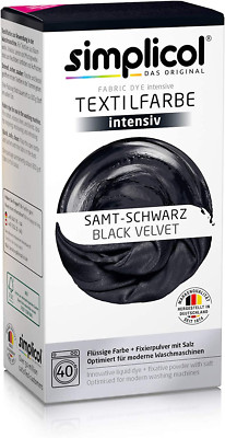 Simplicol Textilfarbe Intensiv (18 Farben), Samt Schwarz 1818: Einfaches Färben 