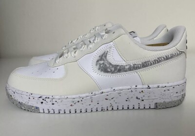 NIKE AIR FORCE 1 CRATER WHITE-BLACK-SUMMIT WHITE WOMENS SZ 6.5  [DH0927-101]