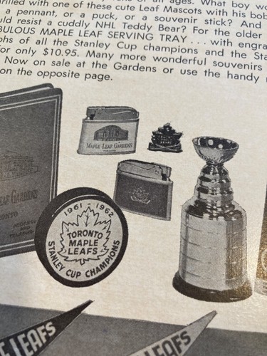 1964 Vintage Maple Leaf Gardens Programme and Ticket Stubs Johnny Bower Marked - Picture 13 of 14