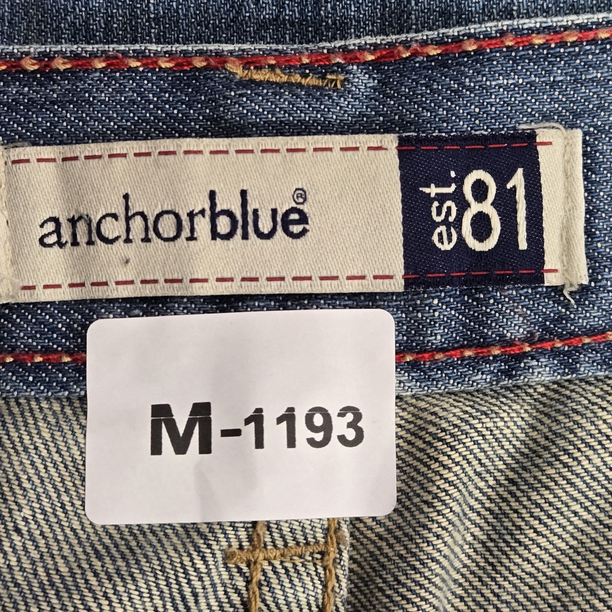 Anchor Blue Men Jeans 40X34 Blue Denim Y2K Baggy Straight Medium 