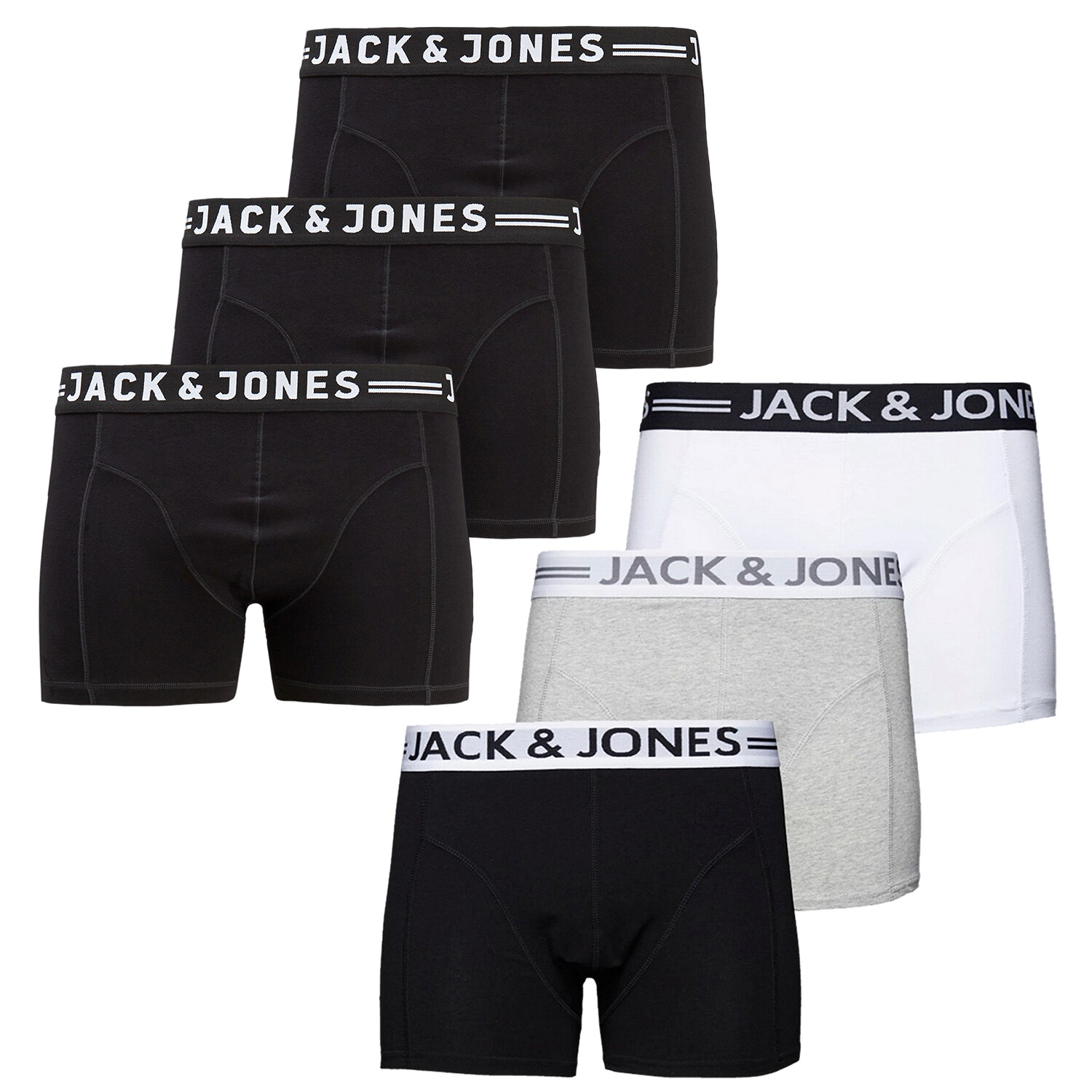 Jack - Jones Herren Боксерские шорты SENSE 12er PACK XS Размеры S M L XL Schwarz Grau Weiss 22690₽
