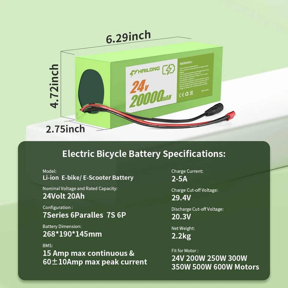 Battery 24V 36V 48V 52V 60V Electric bike li-ion Battery For 200W-1000W EBike - Image 2 of 4