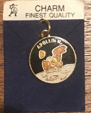 Vintage NASA Apollo 11 commemorative 20th anniversary Emblem Charm enamel 1989