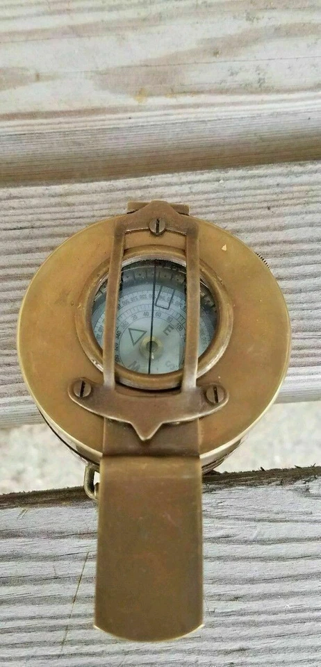 Латунный старинный британский призматический военный винтажный карманный компас времен Второй мировой войны Mark II новый - Изображение 4 из 4