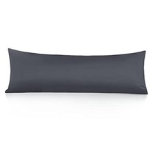 Body Pillow Cover, 100 Cotton, 800 Thread Count Pillowcase, 21"x 54" Grey