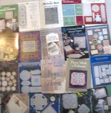19 HARDANGER PATTERN PROJECT BOOKS. lot of 19