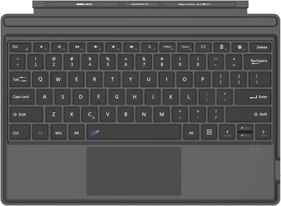 Arteck Microsoft Surface Pro Type Cover, Ultra-Slim Portable Bluetooth Wireless