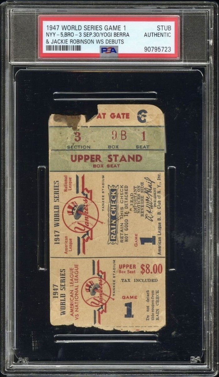 1947 WORLD SERIES GAME 1 DEBUTS: JACKIE ROBINSON & YOGI BERRA