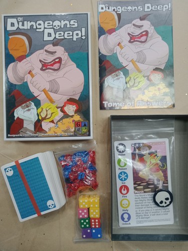 Of Dungeons Deep Game of Bid Bluff & Build Complete 2015 Grey Gnome Games - Picture 3 of 3