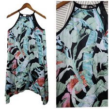 Lauren Conrad Dress Size XS Casual Party floral Tropical Hawaiian Leaf print 2