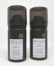Lot (2) Kristin Ess Dry Shampoo travel mini 0.6 oz.