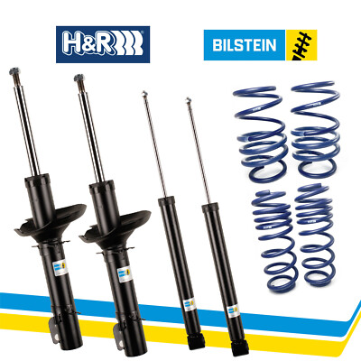 für VW GOLF 4 FAHRWERK 35MM FEDERN + STOßDÄMPFER H&R BILSTEIN mit ABE