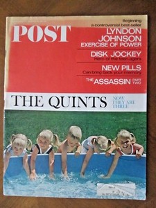 SATURDAY EVENING POST 1966 issue FISHER QUINTS ~