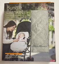 Eddie Bauer Baby Soft Plush Bundle Blanket For Car Seat Or Stroller Lt. Gray