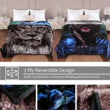 Luxury Faux Mink Winter Blanket Queen/King Size 2-Ply Ultra Soft  Warm Bedding