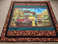 Fireman firehouse 56x60 handmade lap quilt