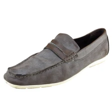 Clarks Shoes Sz 10.5 M Square Toe Brown Driving Moccasins Synthetic Men 65937