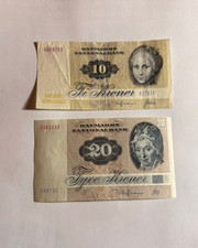 Denmark  historic 10 & 20 Kroner notes